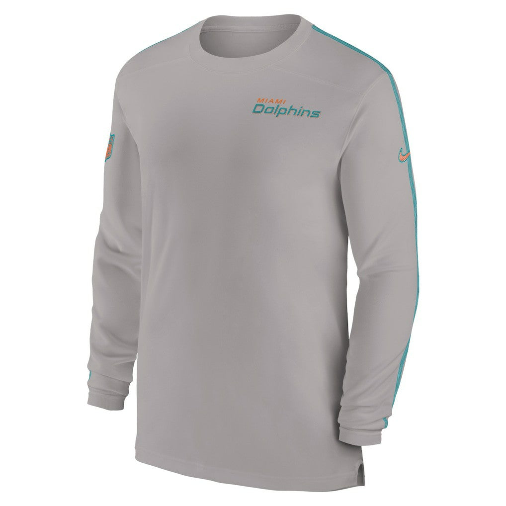 Sideline Coach UV Performance Long Sleeve T-Shirt - Miami Dolphins T-shirts