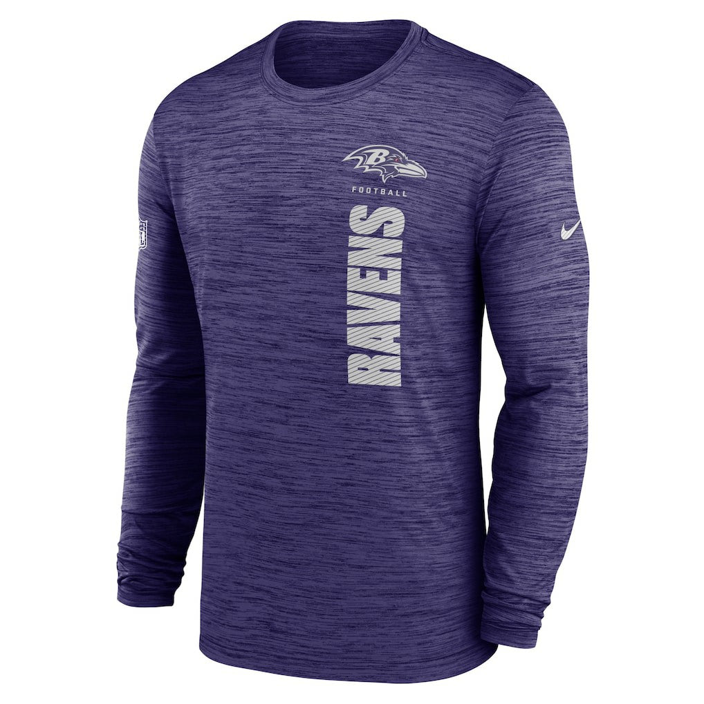 Sideline Velocity Dri-FIT Long Sleeve T-Shirt - Baltimore Ravens T-shirts