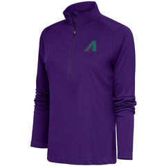 Purple Arizona Diamondbacks Antigua Women's Cooperstown Tribute Half-Zip Pullover Top