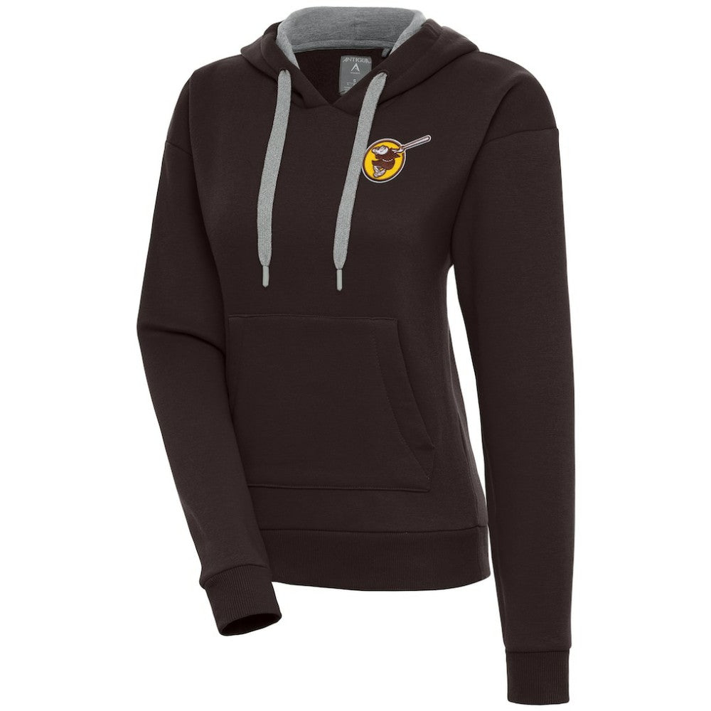 Brown San Diego Padres Antigua Women's Cooperstown Victory Pullover Hoodie