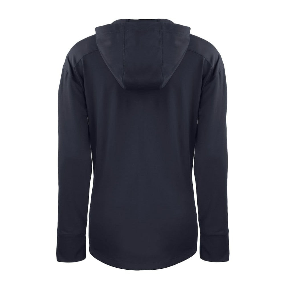 Navy Atlanta Braves Cutter & Buck Women's Daybreak Eco Recycled Half-Zip Hoodie