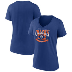 NHL Edmonton Oilers Women's Slapshot V-Neck T-Shirt