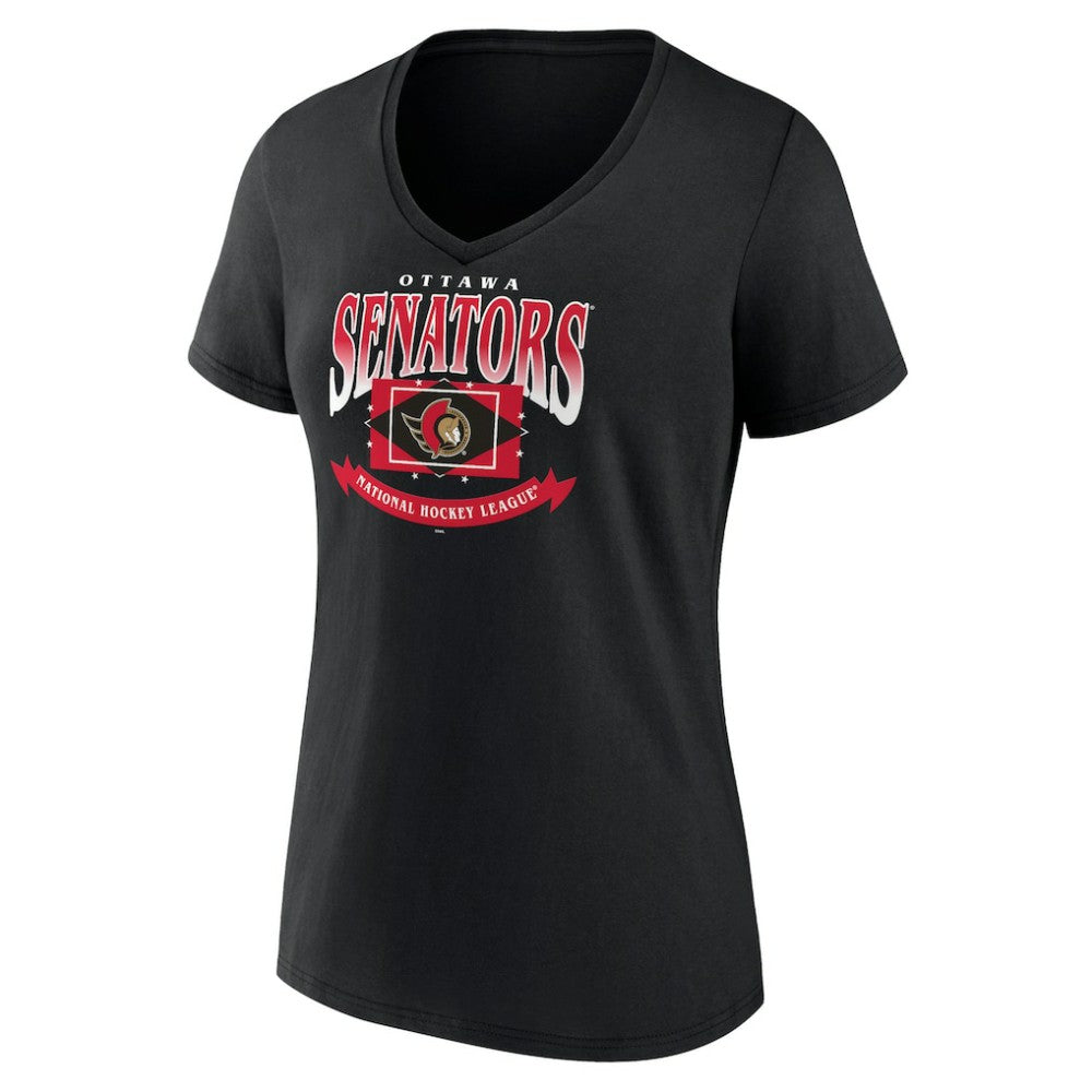 NHL Ottawa Senators Women's Slapshot V-Neck T-Shirt