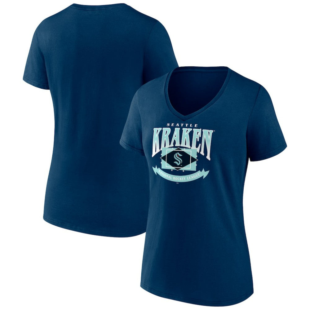 NHL Seattle Kraken Women's Slapshot V-Neck T-Shirt