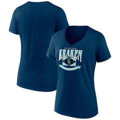 NHL Seattle Kraken Women's Slapshot V-Neck T-Shirt