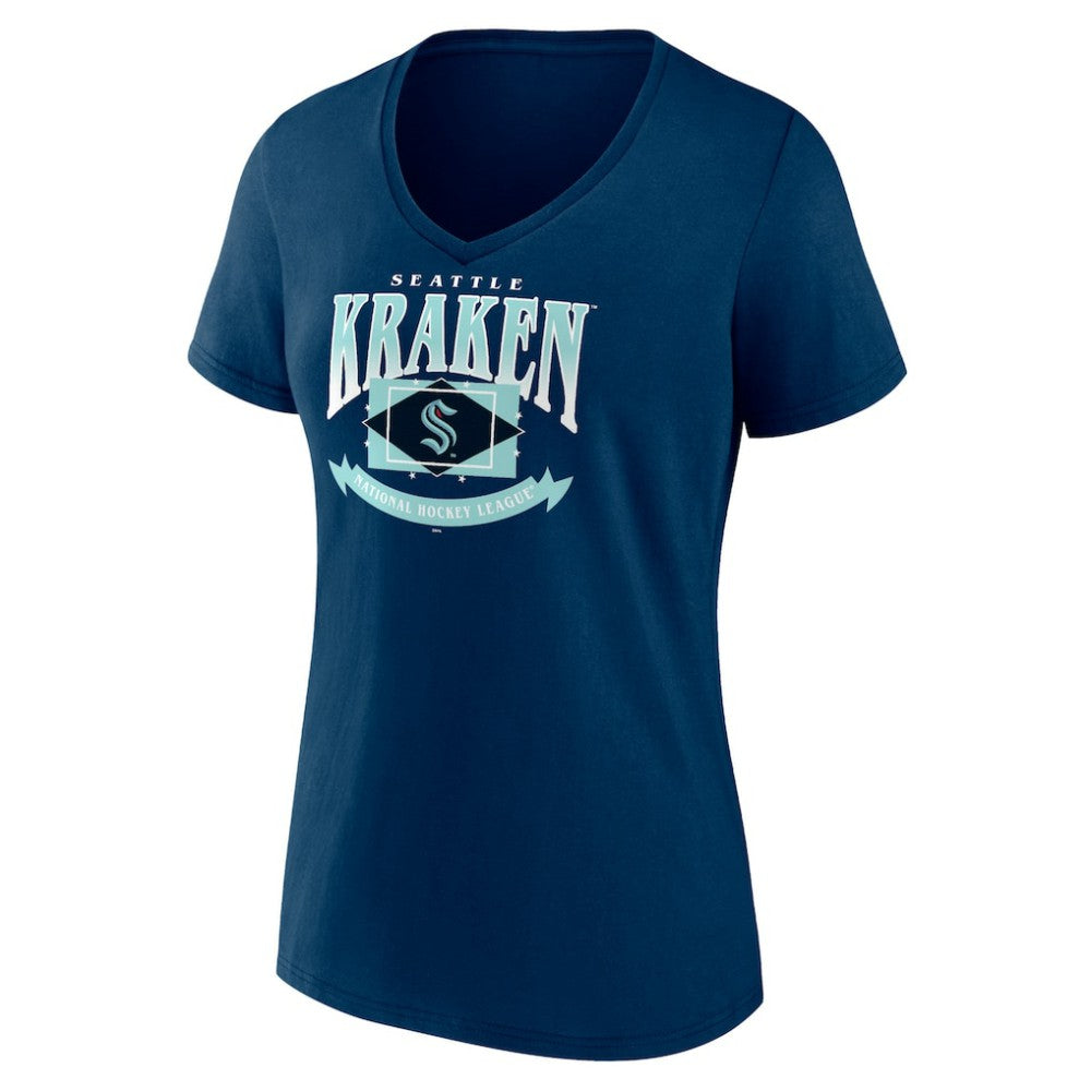 NHL Seattle Kraken Women's Slapshot V-Neck T-Shirt