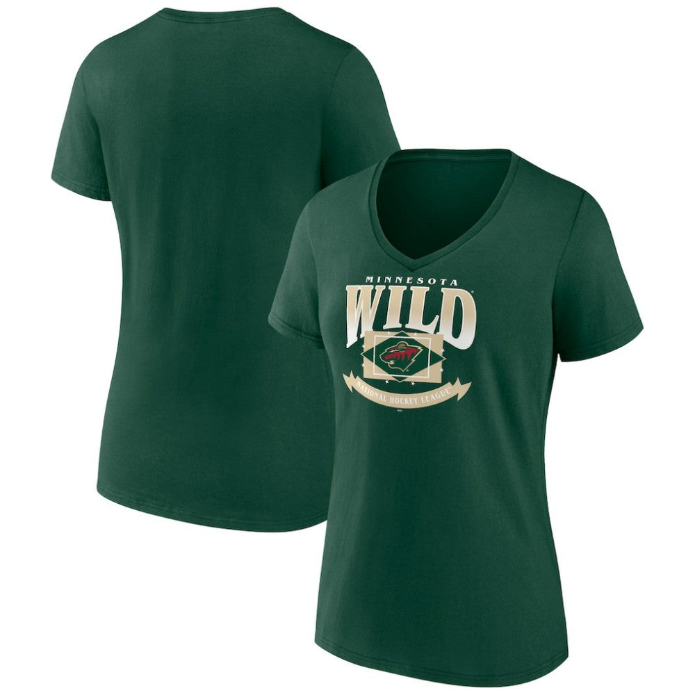 NHL Minnesota Wild Women's Slapshot V-Neck T-Shirt