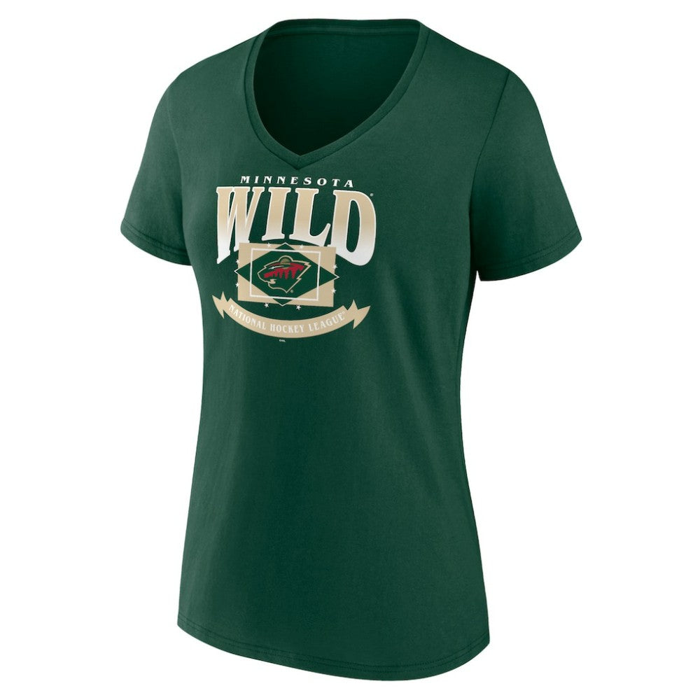 NHL Minnesota Wild Women's Slapshot V-Neck T-Shirt