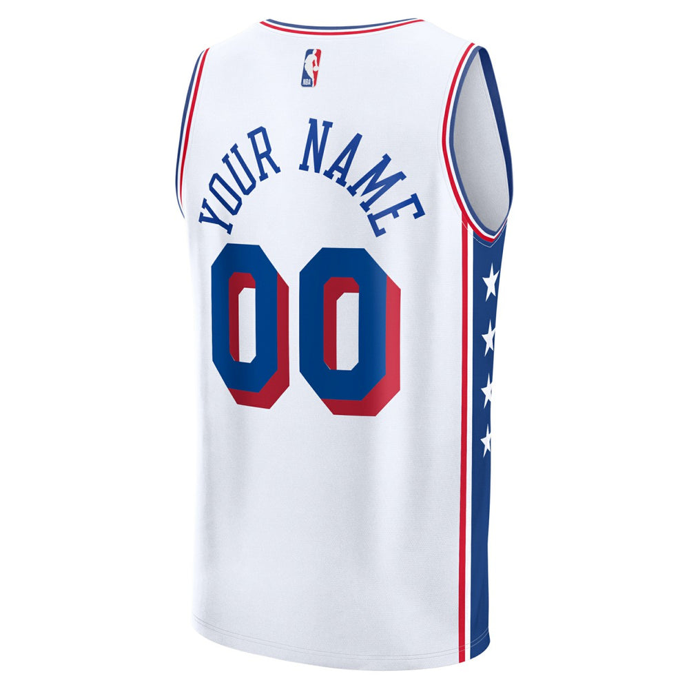 Fanatics Philadelphia 76ers Youth Fast Break Custom Replica Jersey