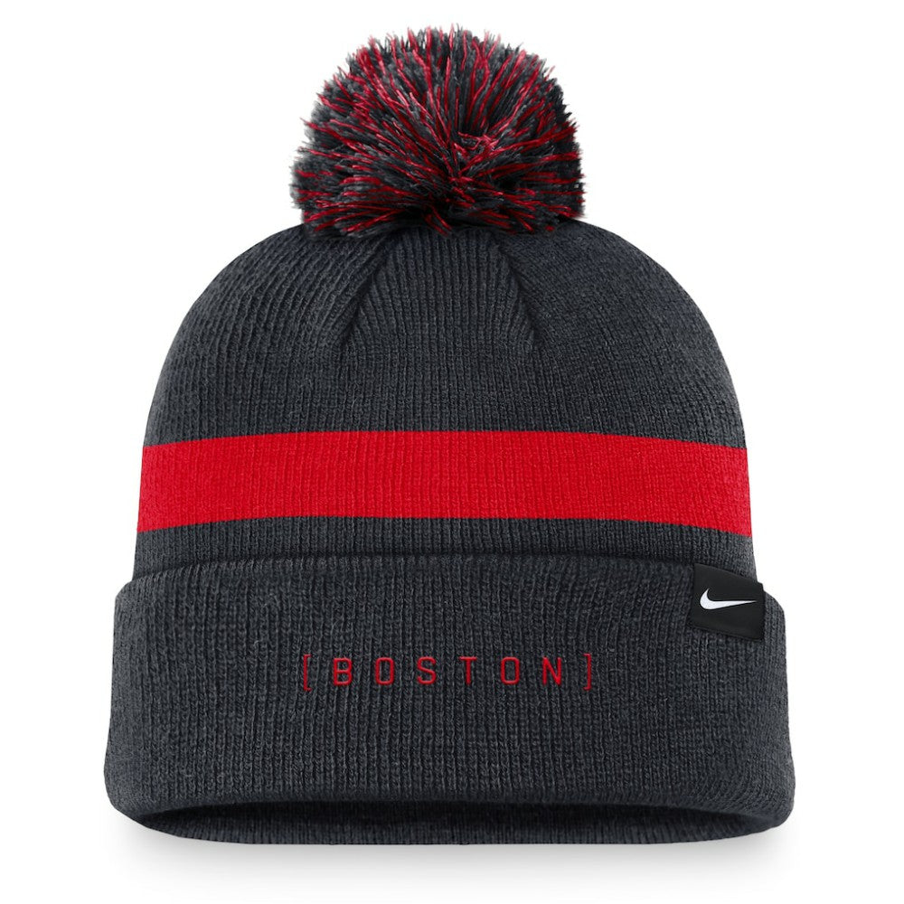 Navy Boston Red Sox Nike Hometown Peak Cuffed Knit Hat with Pom