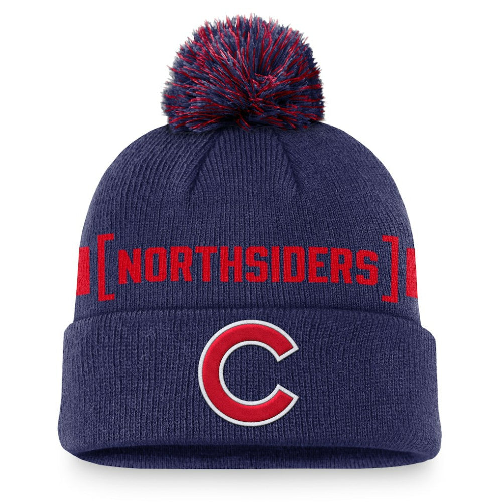 Royal Chicago Cubs Nike Hometown Peak Cuffed Knit Hat with Pom