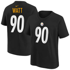 T.J. Watt  Youth Player Name & Number T-Shirt - Pittsburgh Steelers T-shirts