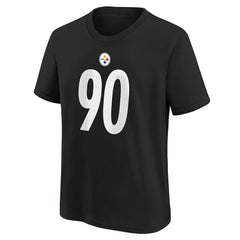 T.J. Watt  Youth Player Name & Number T-Shirt - Pittsburgh Steelers T-shirts