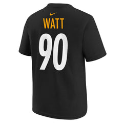 T.J. Watt  Youth Player Name & Number T-Shirt - Pittsburgh Steelers T-shirts