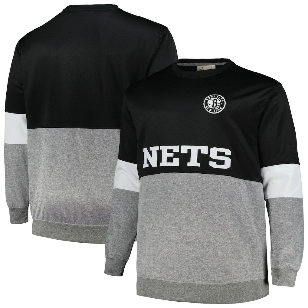 Fanatics Brooklyn Nets Big & Tall Split Pullover Sweatshirt