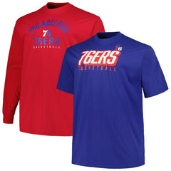 Fanatics Philadelphia 76ers Big & Tall Short Sleeve & Long Sleeve T-Shirt Set