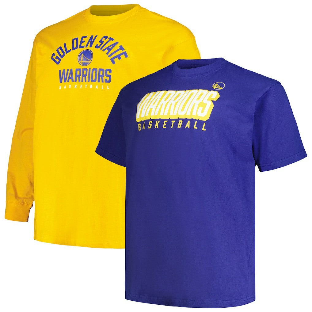 Fanatics Golden State Warriors Big & Tall Short Sleeve & Long Sleeve T-Shirt Set sale