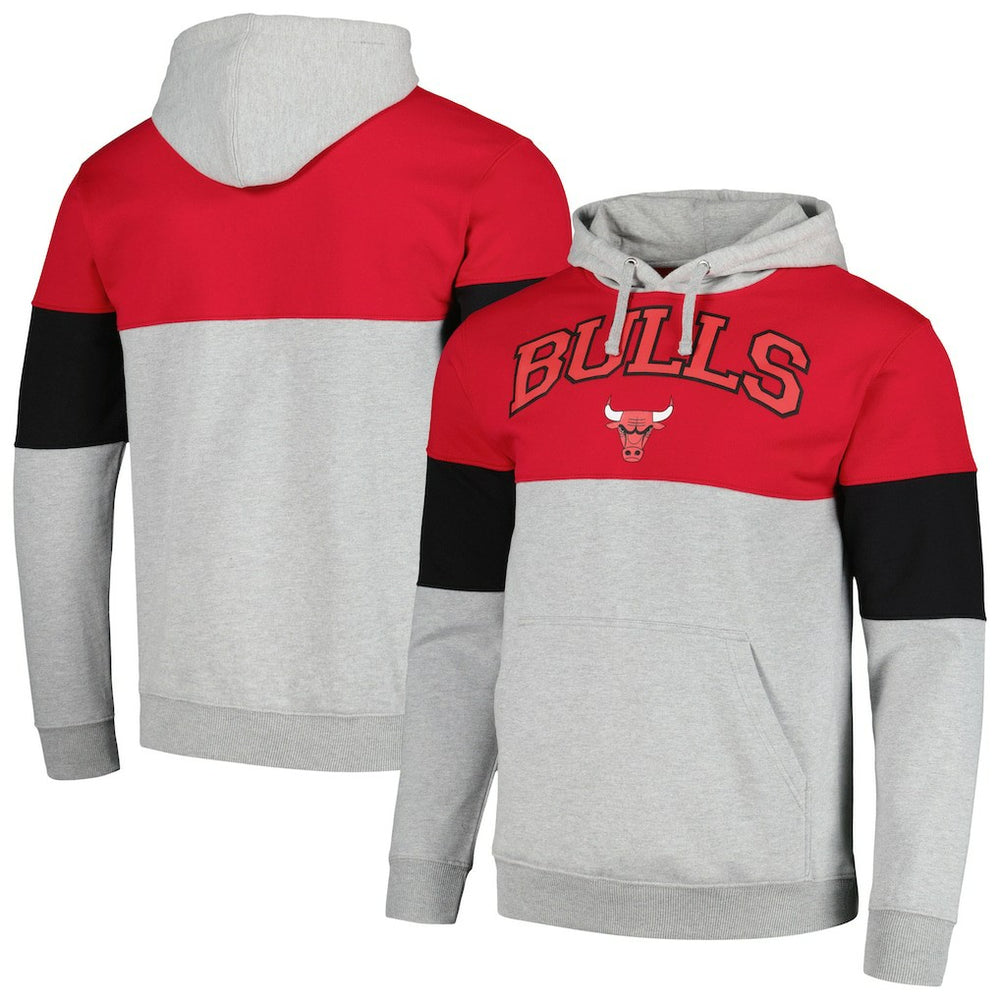 Fanatics Chicago Bulls Contrast Pieced Pullover Hoodie sale