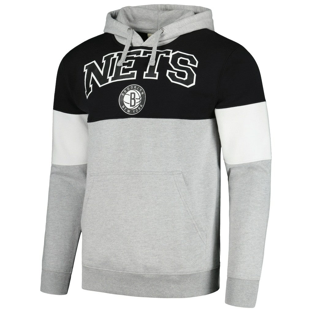 Fanatics Brooklyn Nets Contrast Pieced Pullover Hoodie