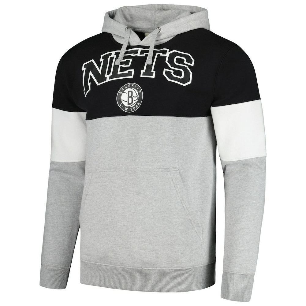 Fanatics Brooklyn Nets Contrast Pieced Pullover Hoodie