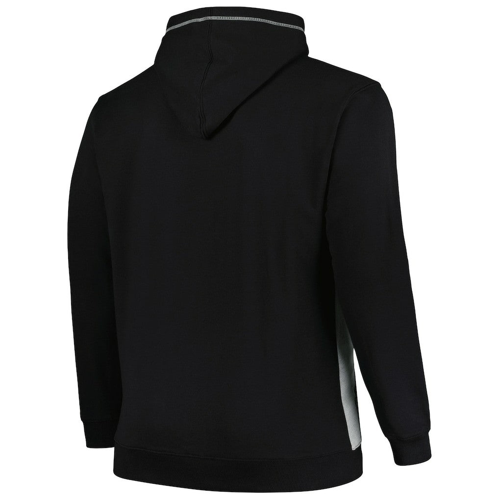 Fanatics Brooklyn Nets Big & Tall Contrast Pieced Stitched Full-Zip Hoodie