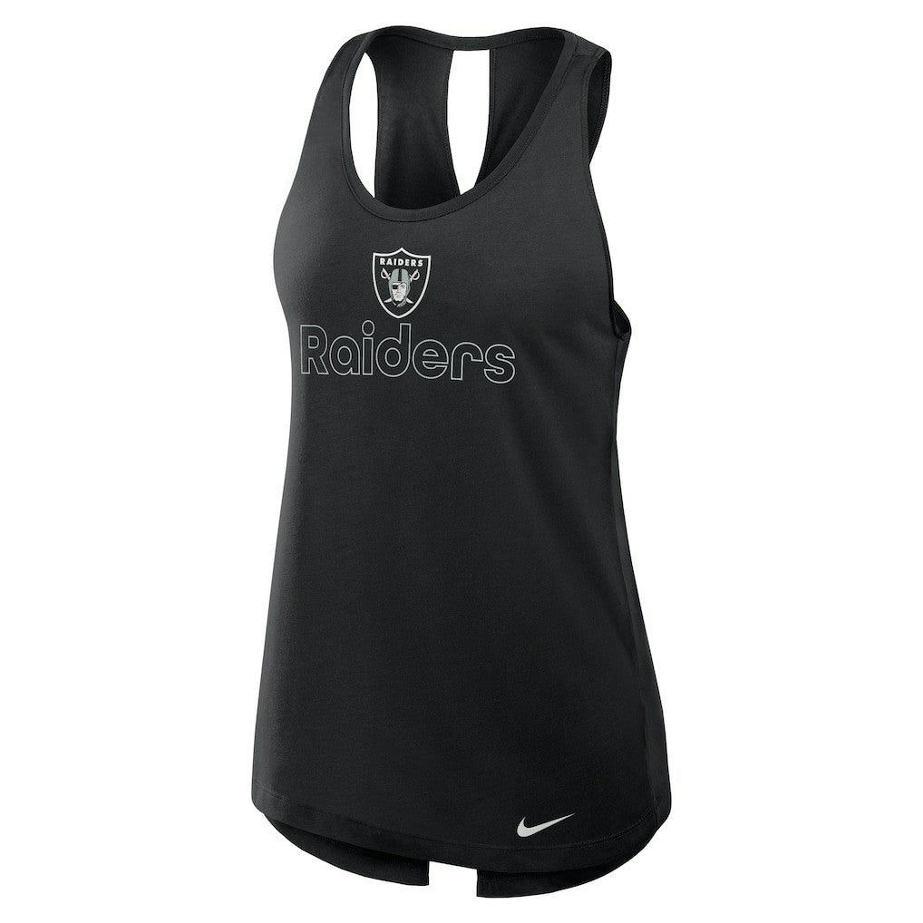 Women's Open-Back Crisscross Dri-FIT Tank Top - Las Vegas Raiders Tops
