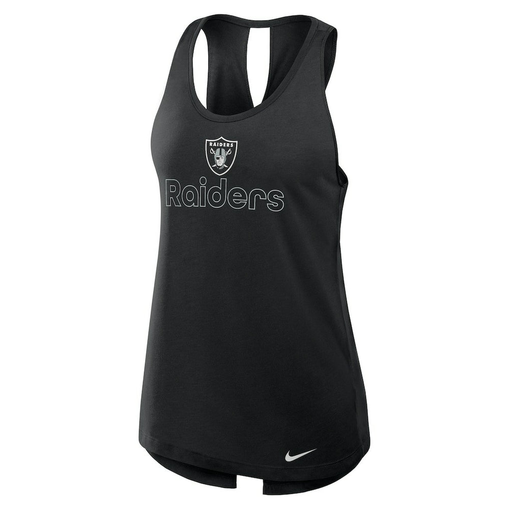 Women's Open-Back Crisscross Dri-FIT Tank Top - Las Vegas Raiders Tops