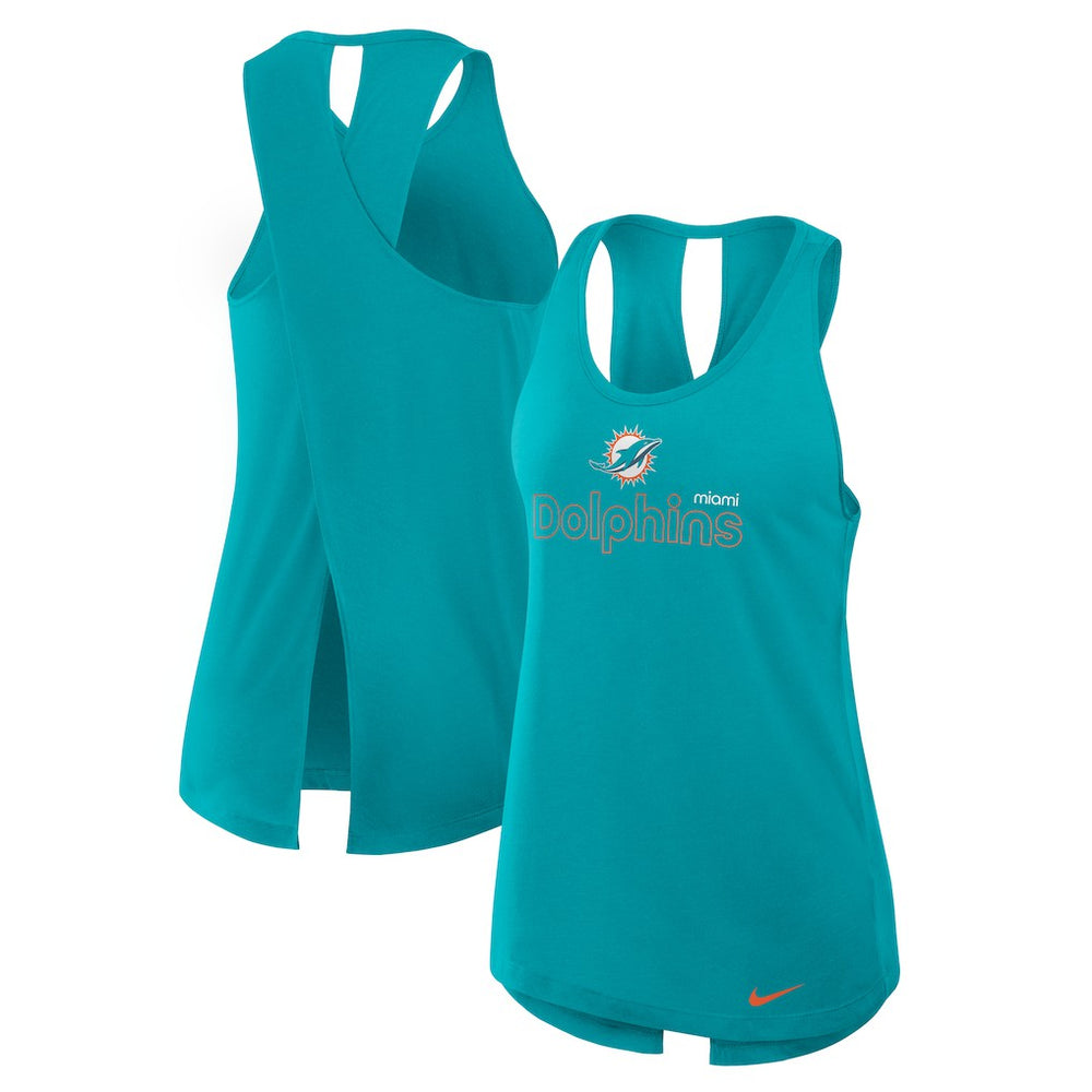Women's Open-Back Crisscross Dri-FIT Tank Top - Miami Dolphins Tops