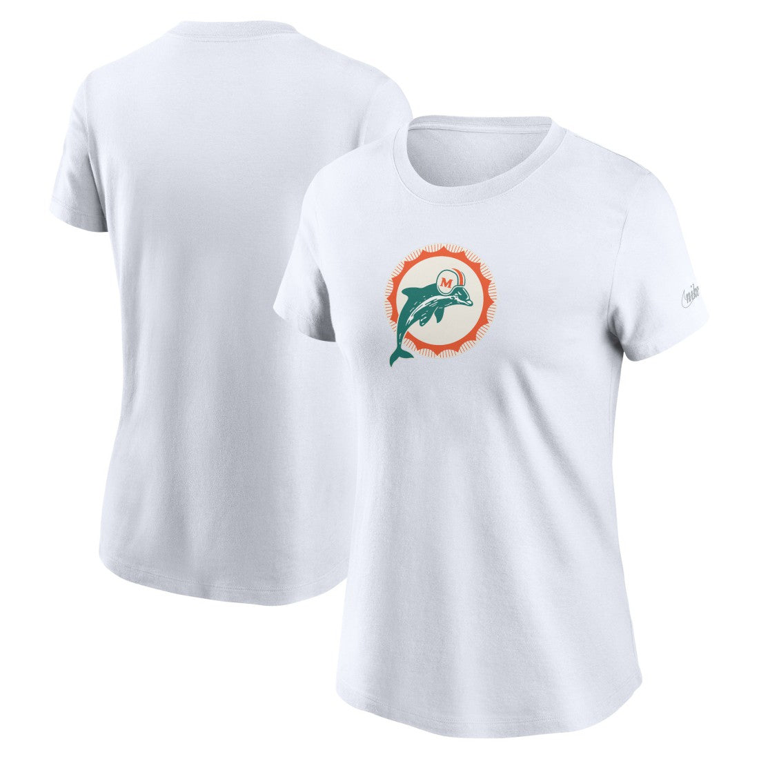 Women's Throwback Primary Logo T-Shirt - Miami Dolphins T-shirts