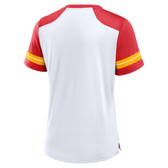 Women's Foiled Primary Lace-Up T-Shirt - Kansas City Chiefs T-shirts