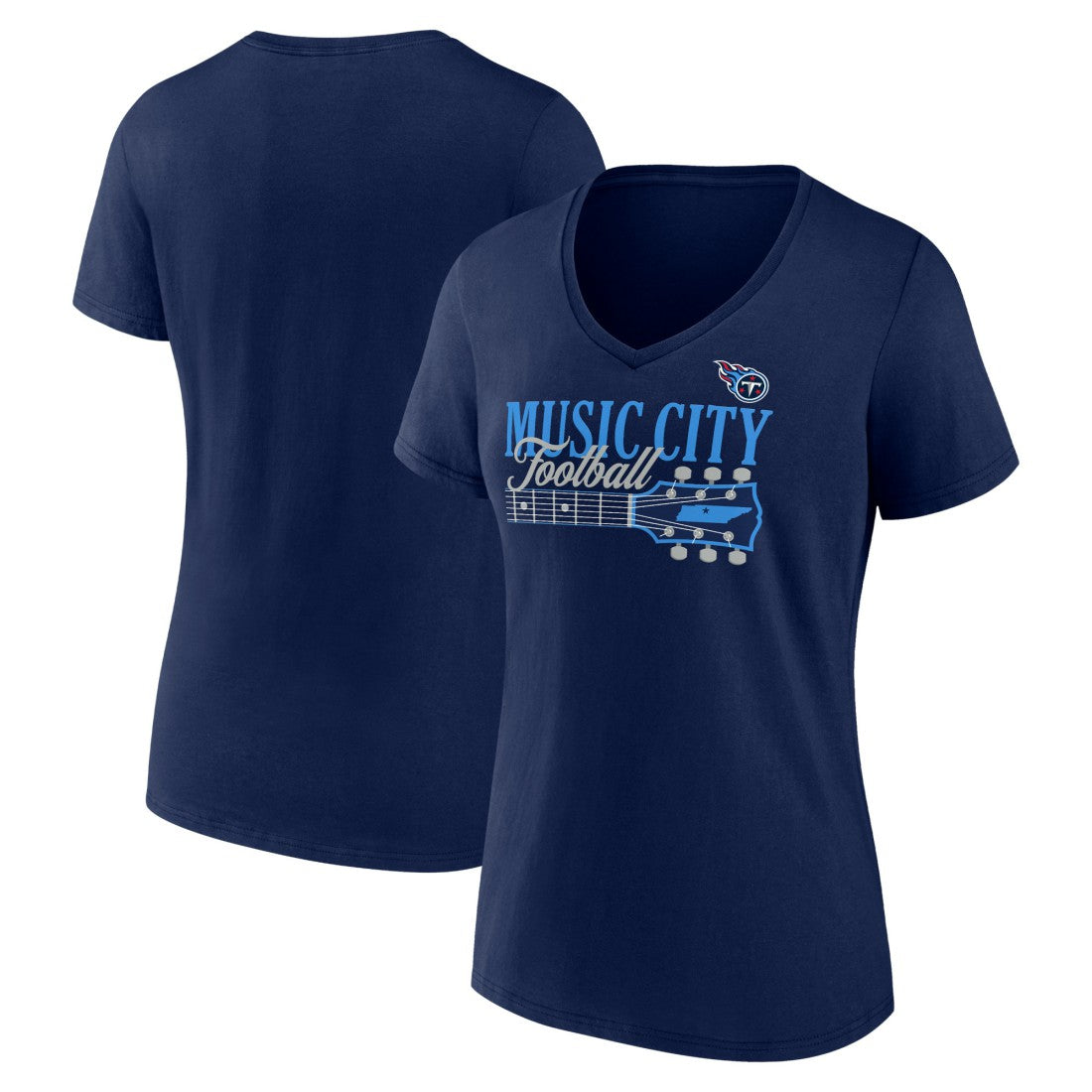 Women's Hometown Defensive Stand V-Neck T-Shirt - Tennessee Titans T-shirts