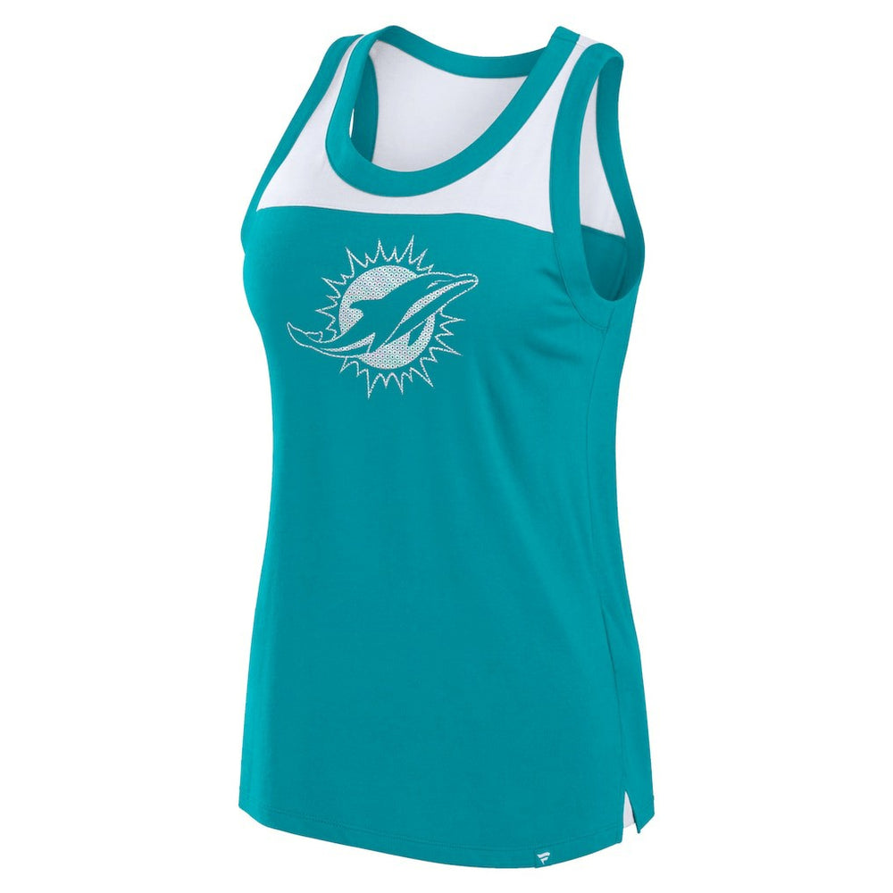 Women's Sequin Tank Top - Miami Dolphins Tops