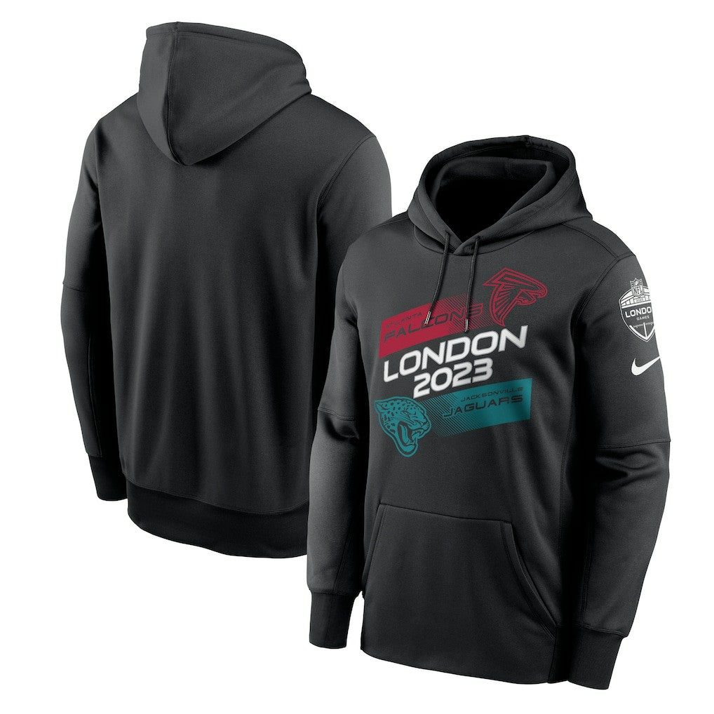 vs. Jacksonville Jaguars 2023 London Game Pullover Hoodie - Atlanta Falcons Hoodies