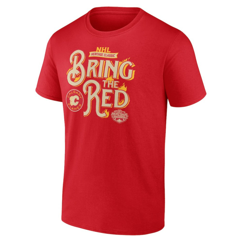 NHL Calgary Flames Fanatics 2023 NHL Heritage Classic Local T-Shirt – Red