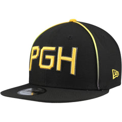 Black Pittsburgh Pirates New Era City Connect 9FIFTY Snapback Hat
