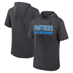 Push Short Sleeve Pullover Hoodie - Carolina Panthers Hoodies