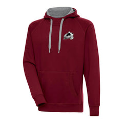 NHL Colorado Avalanche Antigua Metallic Logo Victory Pullover Hoodie