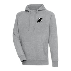 NHL New Jersey Devils Antigua Metallic Logo Victory Pullover Hoodie