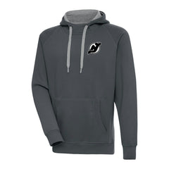 NHL New Jersey Devils Antigua Metallic Logo Victory Pullover Hoodie