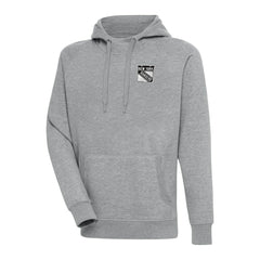 NHL New York Rangers Antigua Metallic Logo Victory Pullover Hoodie