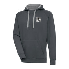 NHL New York Rangers Antigua Metallic Logo Victory Pullover Hoodie