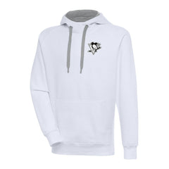 NHL Pittsburgh Penguins Antigua Metallic Logo Victory Pullover Hoodie