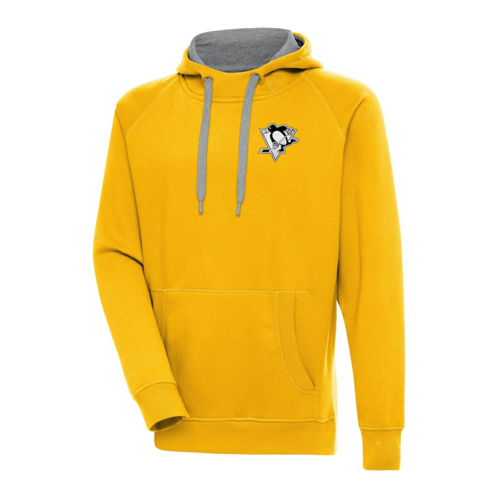 NHL Pittsburgh Penguins Antigua Metallic Logo Victory Pullover Hoodie