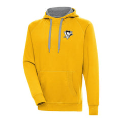 NHL Pittsburgh Penguins Antigua Metallic Logo Victory Pullover Hoodie