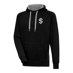 NHL Seattle Kraken Antigua Metallic Logo Victory Pullover Hoodie