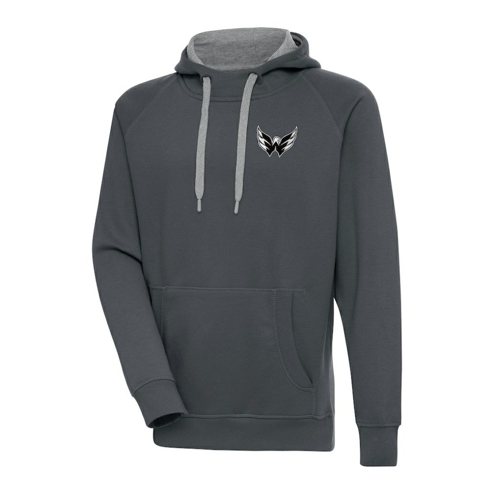 NHL Washington Capitals Antigua Metallic Logo Victory Pullover Hoodie