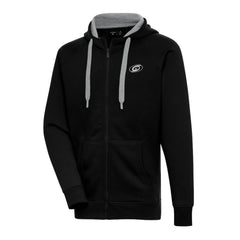 NHL Carolina Hurricanes Antigua Metallic Logo Victory Full-Zip Hoodie