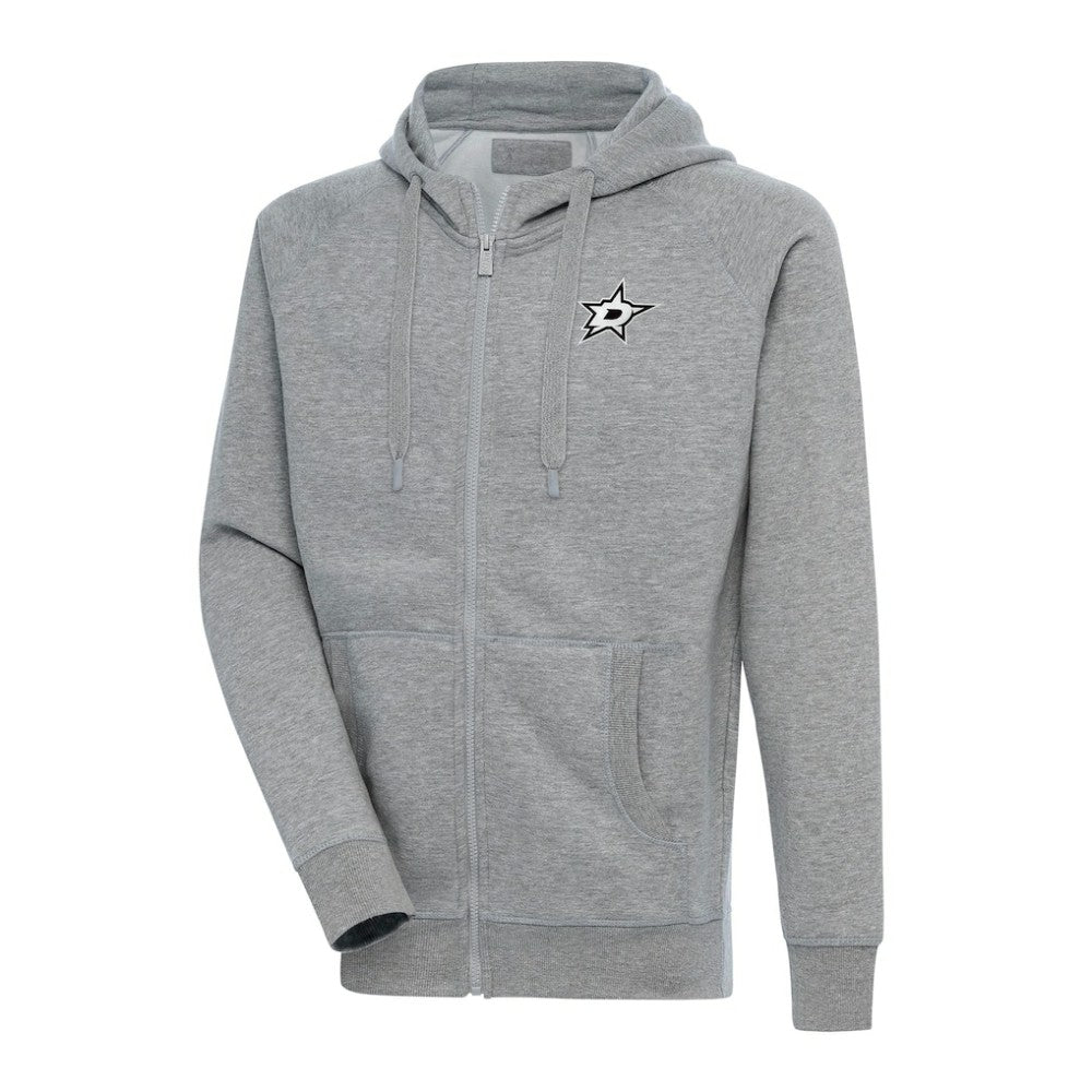 NHL Dallas Stars Antigua Metallic Logo Victory Full-Zip Hoodie