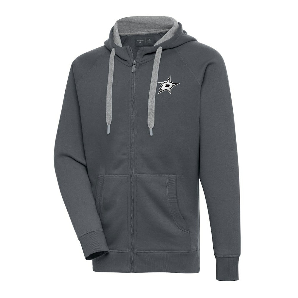 NHL Dallas Stars Antigua Metallic Logo Victory Full-Zip Hoodie