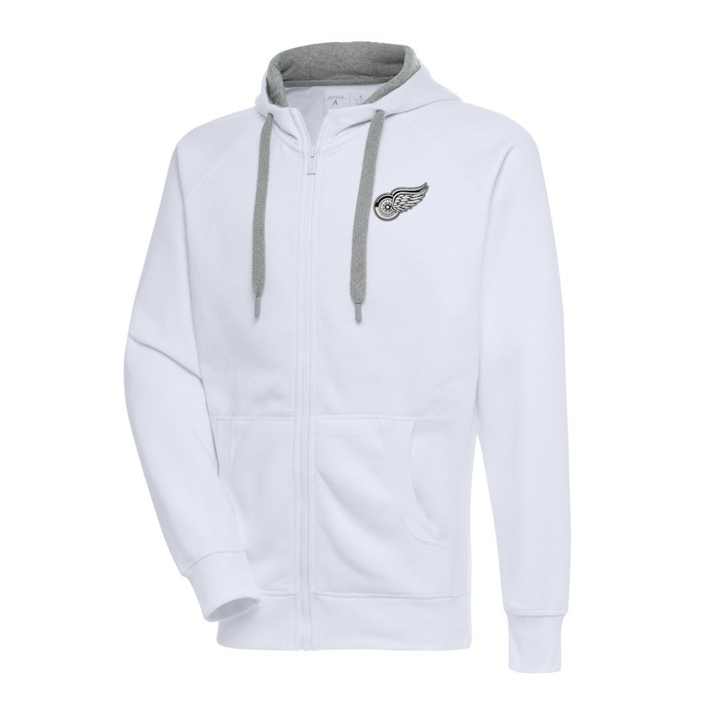 NHL Detroit Red Wings Antigua Metallic Logo Victory Full-Zip Hoodie